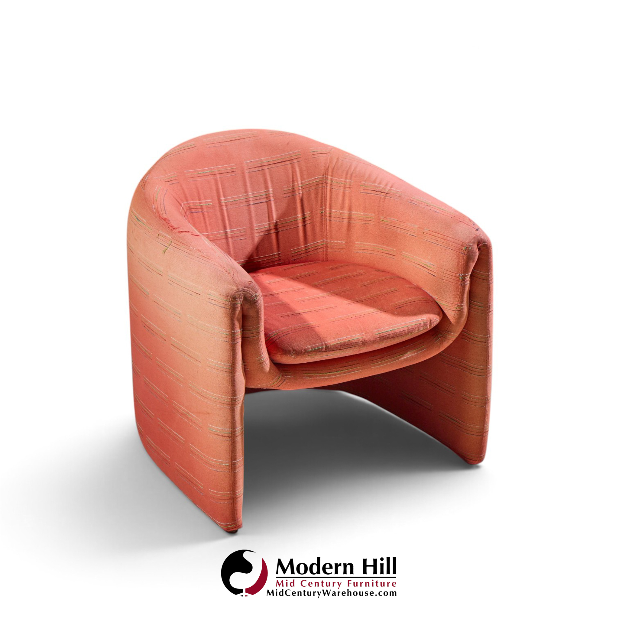 vladimir kagan for preview mid century lounge chairs - pair