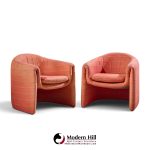 vladimir kagan for preview mid century lounge chairs - pair