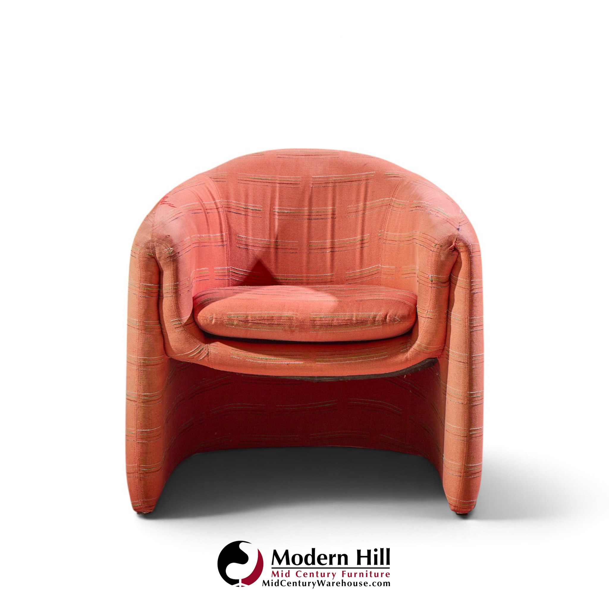 vladimir kagan for preview mid century lounge chairs - pair