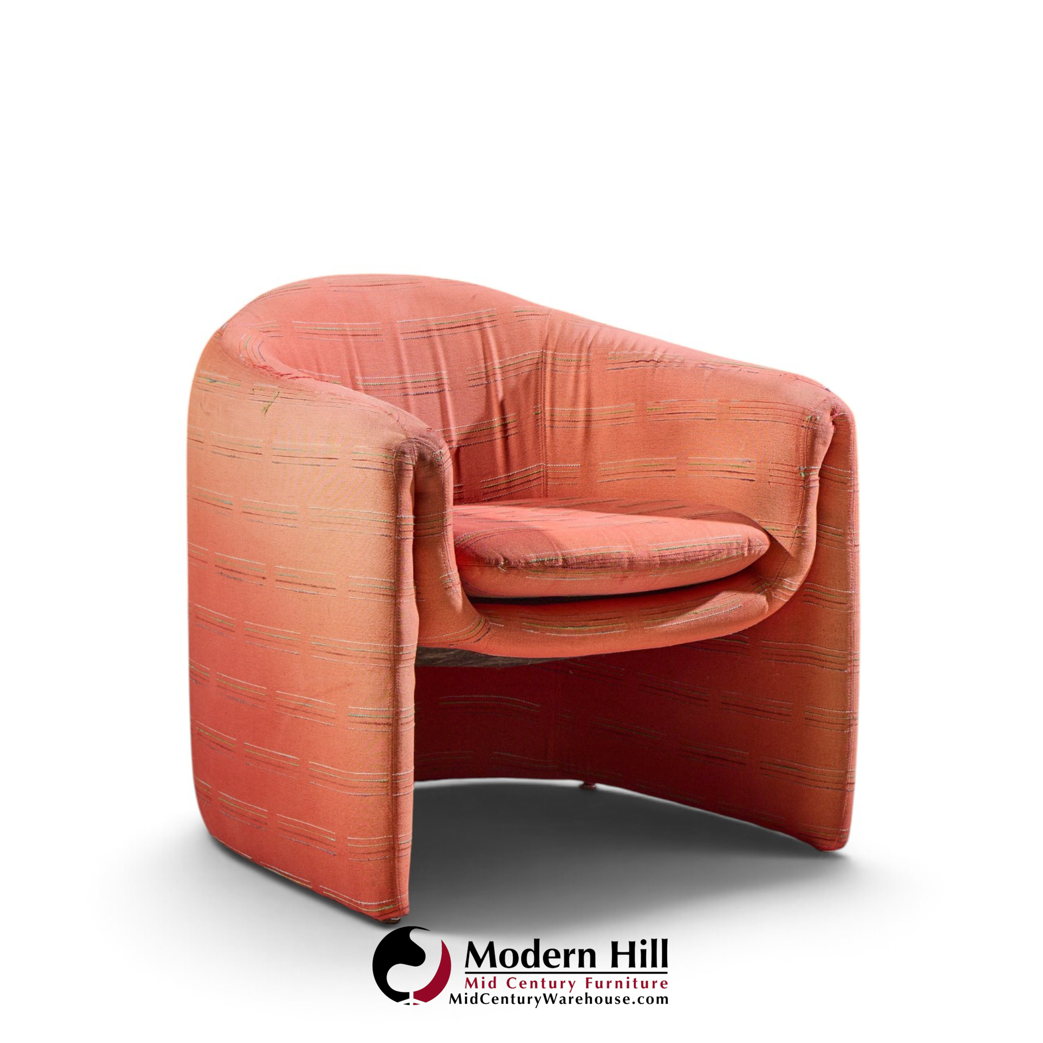 vladimir kagan for preview mid century lounge chairs - pair