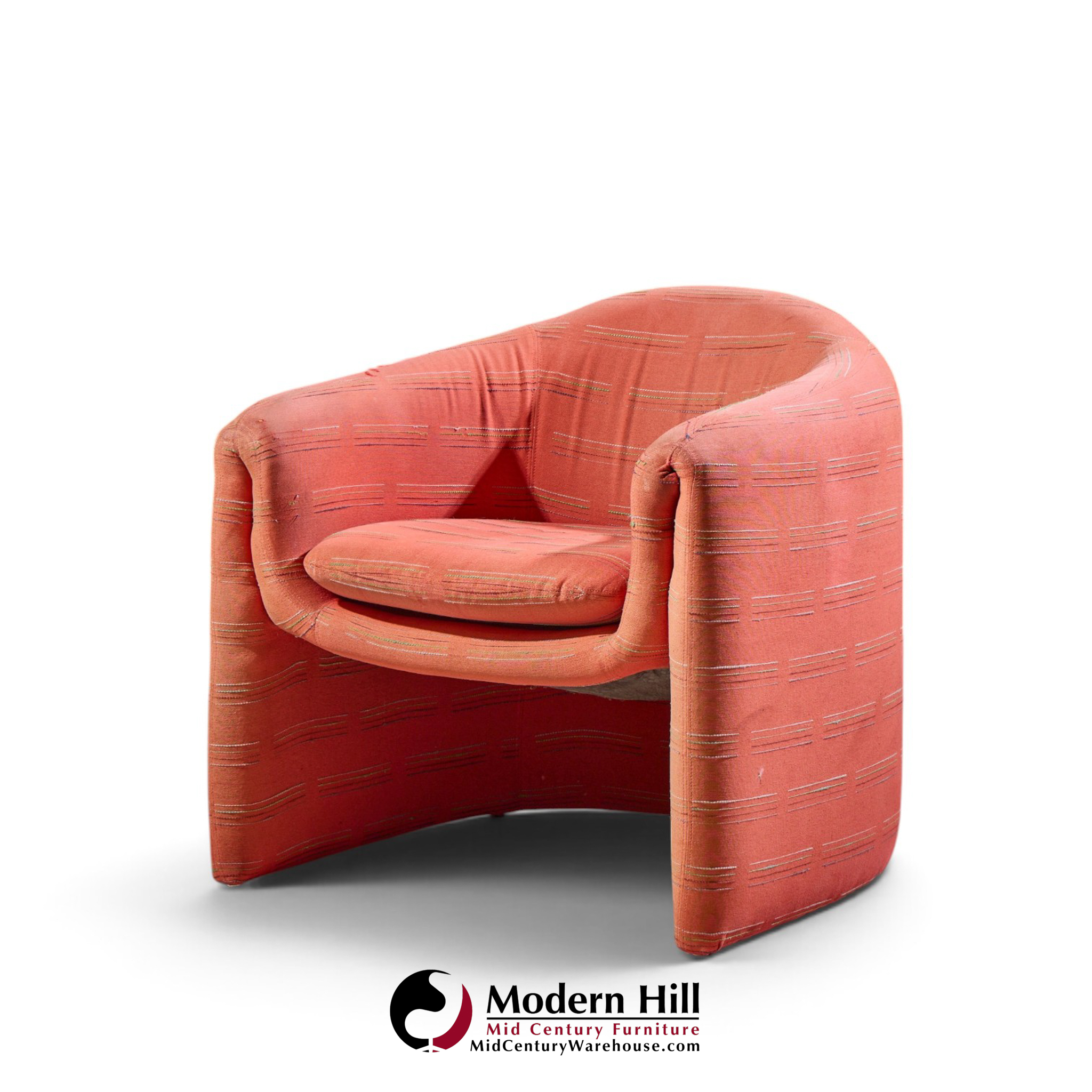 vladimir kagan for preview mid century lounge chairs - pair