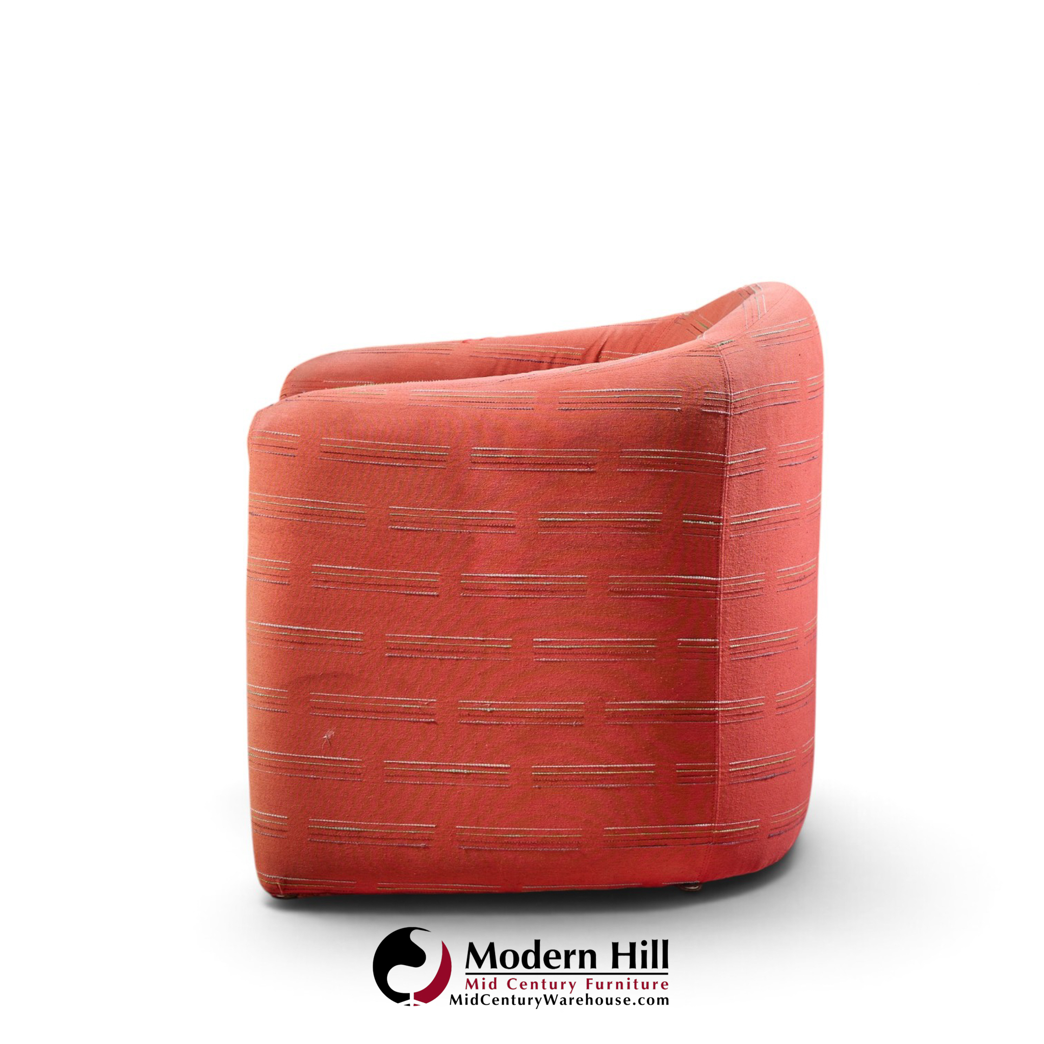 vladimir kagan for preview mid century lounge chairs - pair