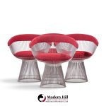 warren platner for knoll mid century dining chairs - set of 4