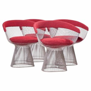 warren platner for knoll mid century dining chairs - set of 4
