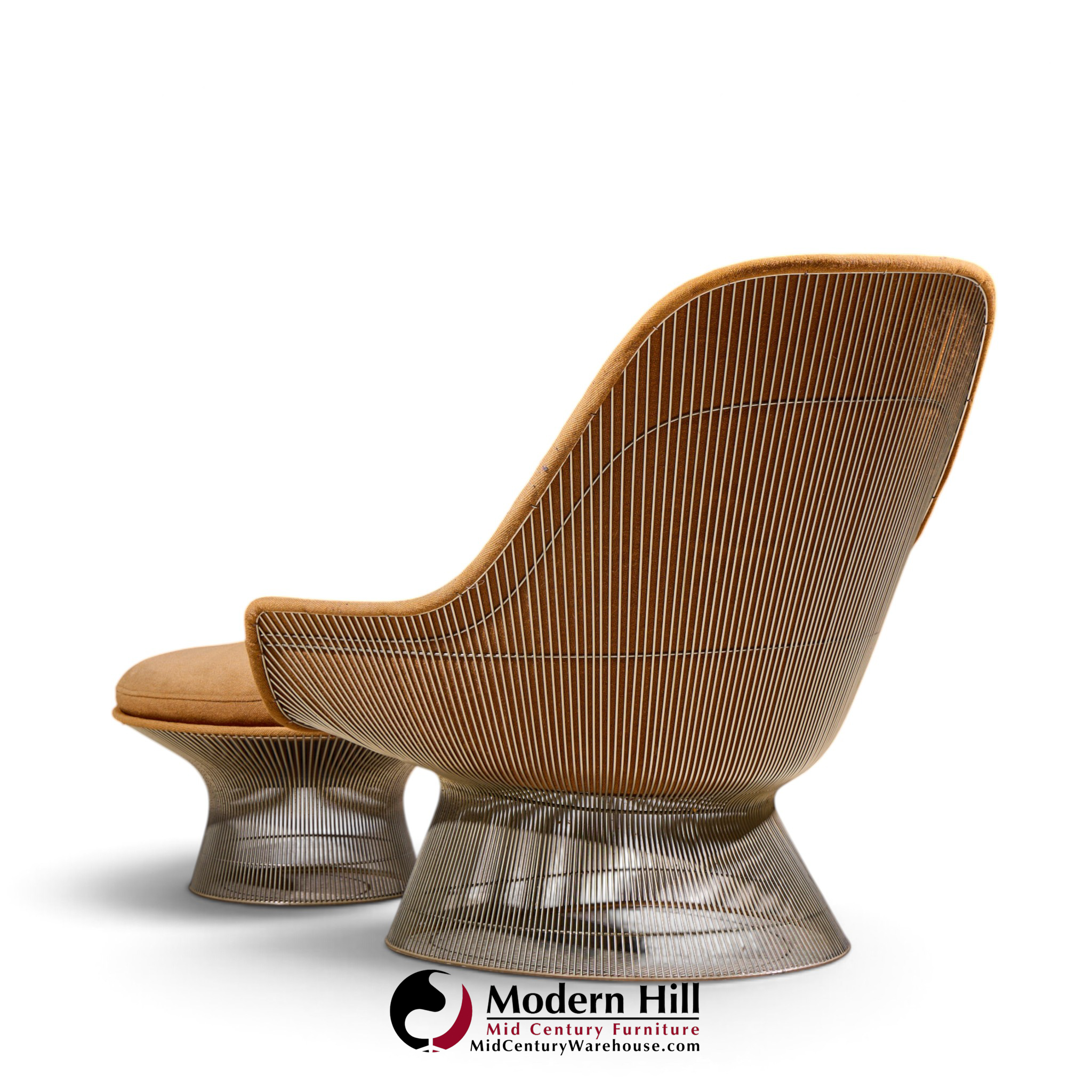 warren platner for knoll mid century easy lounge chair and ottoman