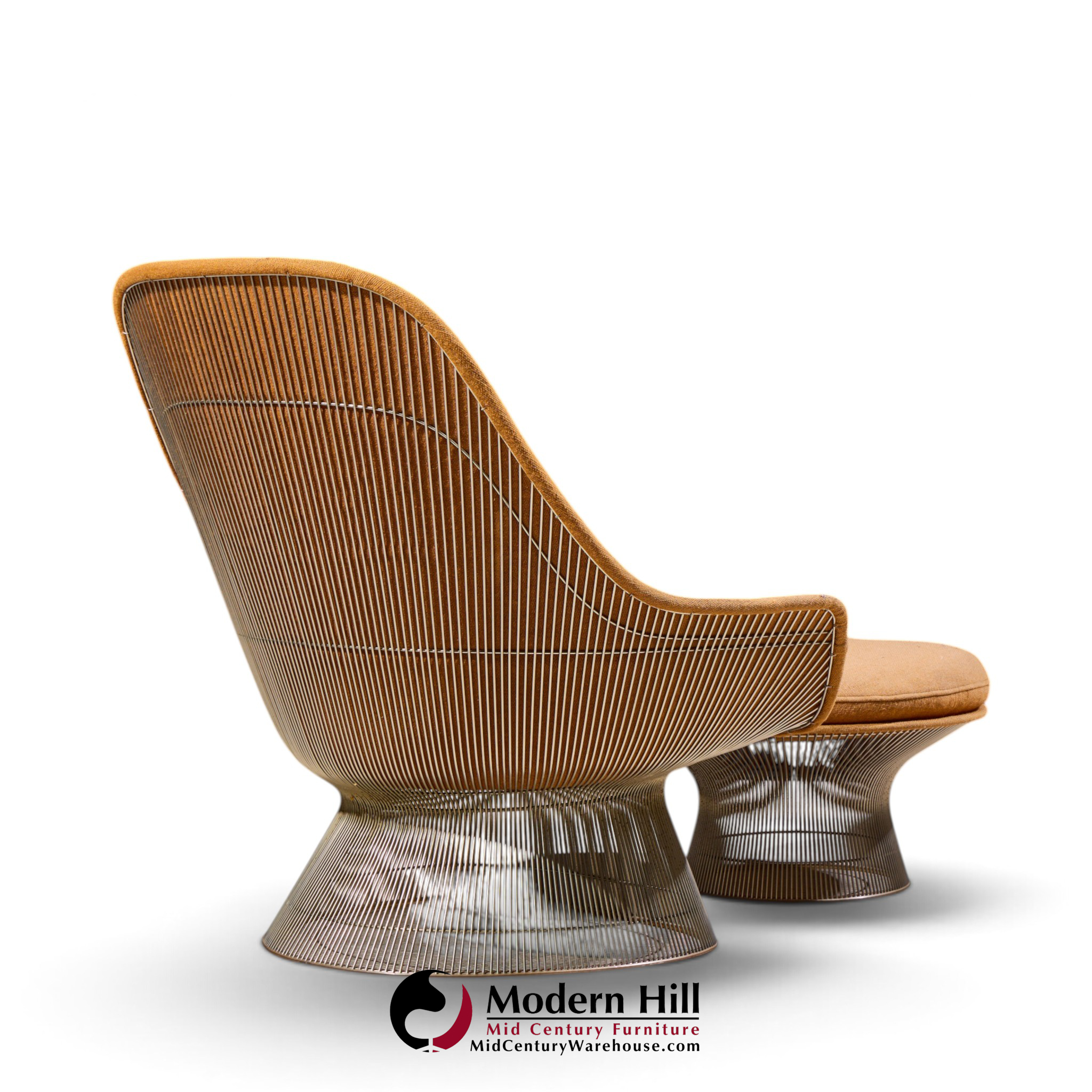 warren platner for knoll mid century easy lounge chair and ottoman