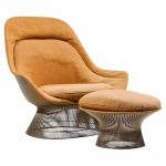 warren platner for knoll mid century easy lounge chair and ottoman