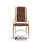 weiman warren lloyd for mastercraft imperial mid century brass dining chairs - set of 6