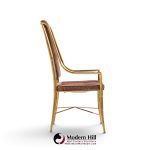 weiman warren lloyd for mastercraft imperial mid century brass dining chairs - set of 6