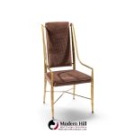 weiman warren lloyd for mastercraft imperial mid century brass dining chairs - set of 6