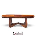 witco style pulaski oceanic mid century expanding dining table with leaf