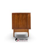young manufacturing walnut curved credenza and hutch