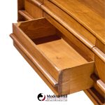 young manufacturing walnut curved credenza and hutch