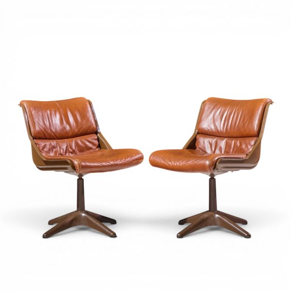 yrjö kukkapuro for haimi mid century side chairs - pair