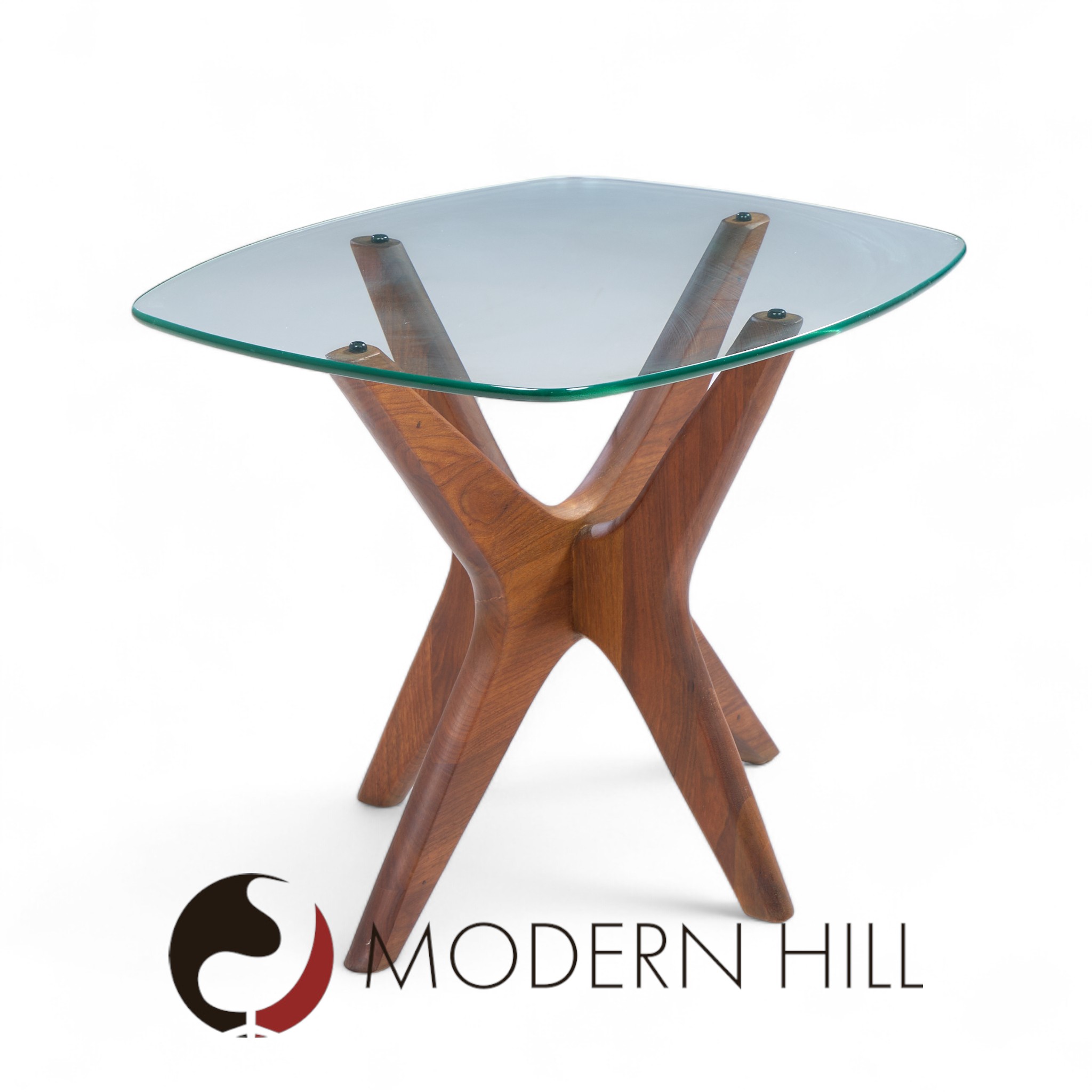 adrian pearsall for craft associate mid century walnut jacks side table
