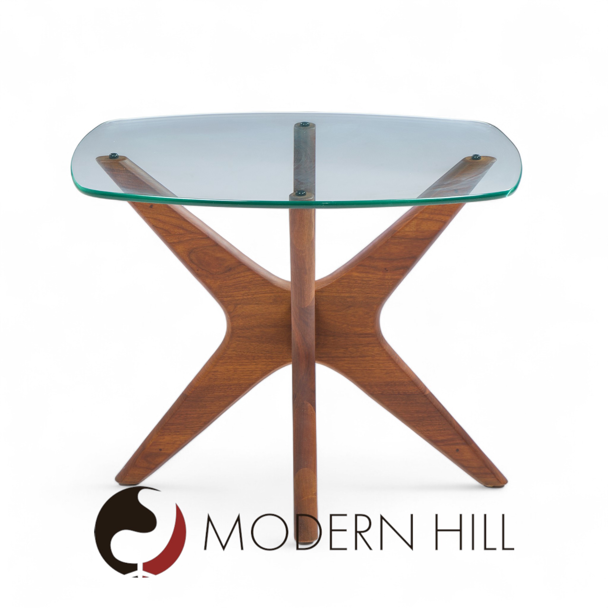 adrian pearsall for craft associate mid century walnut jacks side table