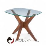 adrian pearsall for craft associate mid century walnut jacks side table