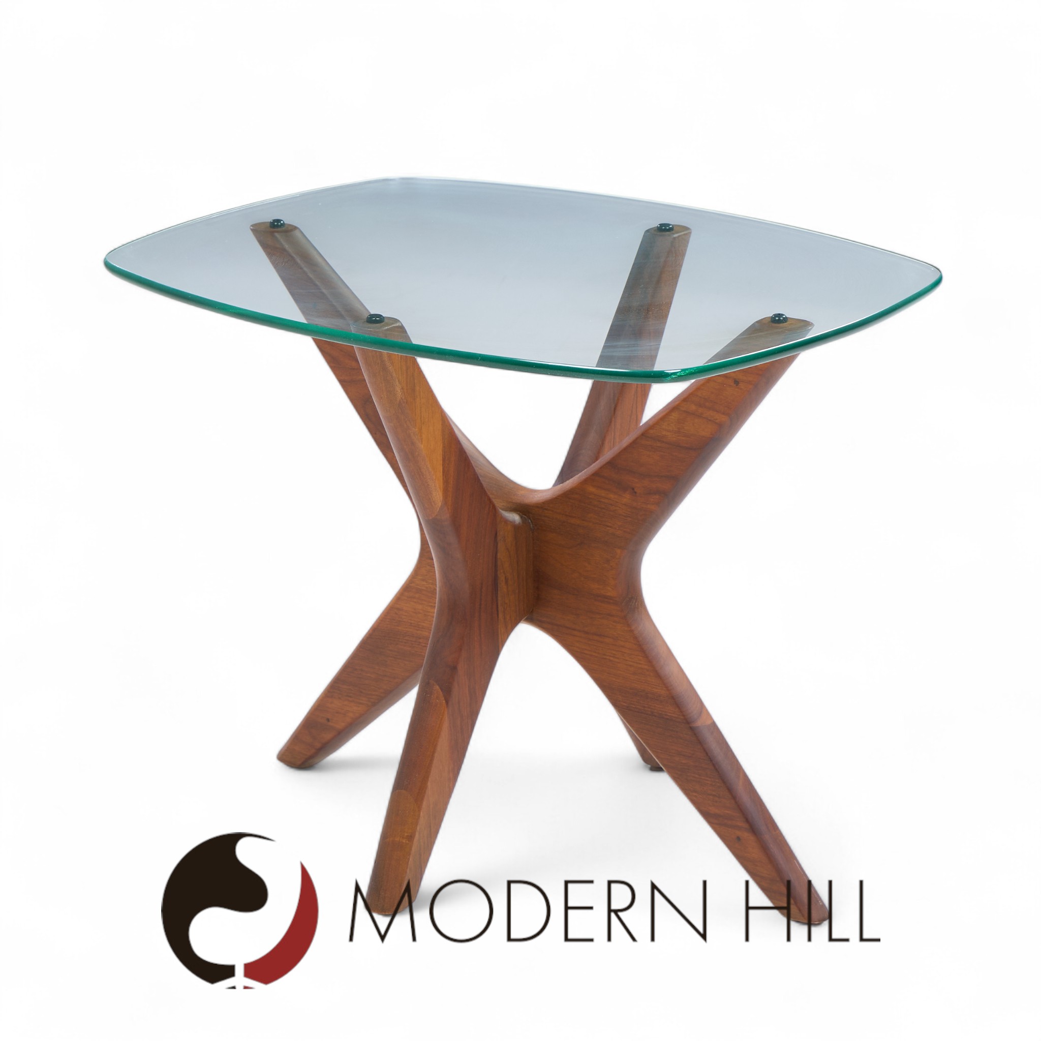 adrian pearsall for craft associate mid century walnut jacks side table