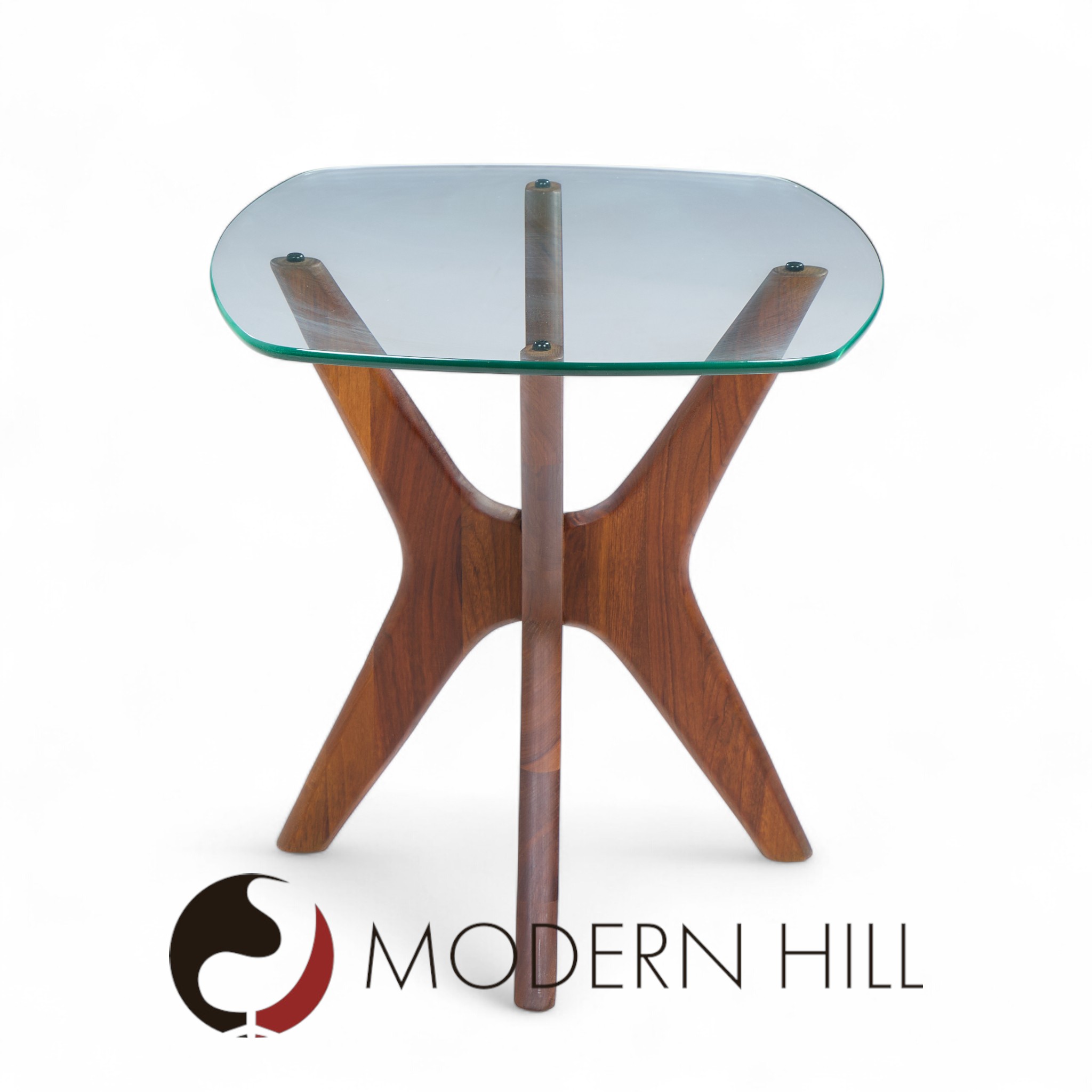 adrian pearsall for craft associate mid century walnut jacks side table