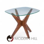 adrian pearsall for craft associate mid century walnut jacks side table