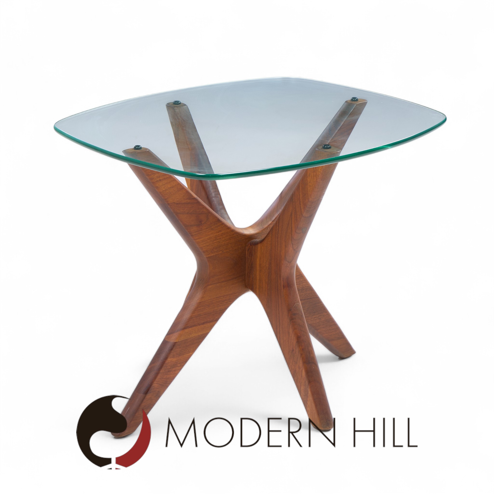 adrian pearsall for craft associate mid century walnut jacks side table