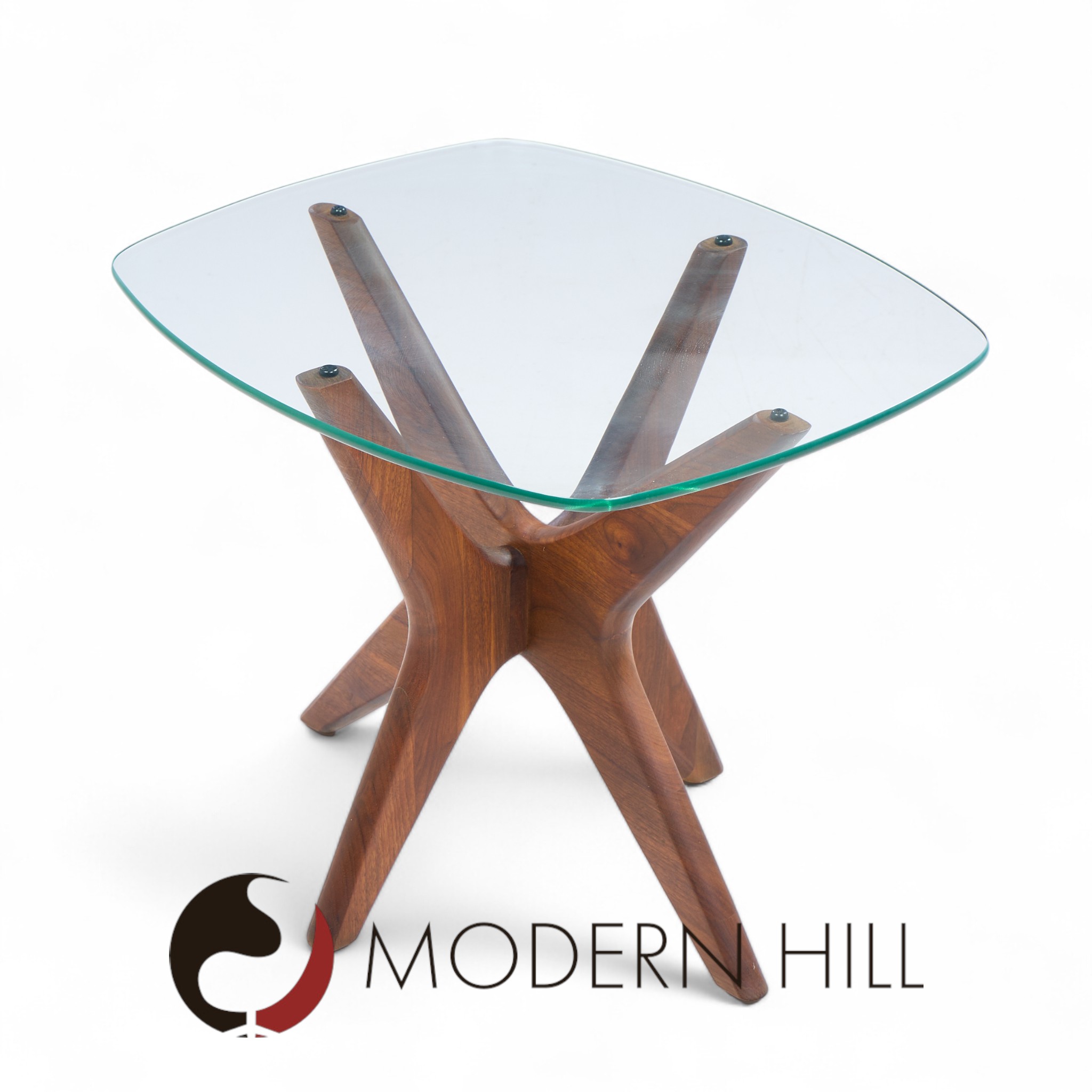 adrian pearsall for craft associate mid century walnut jacks side table