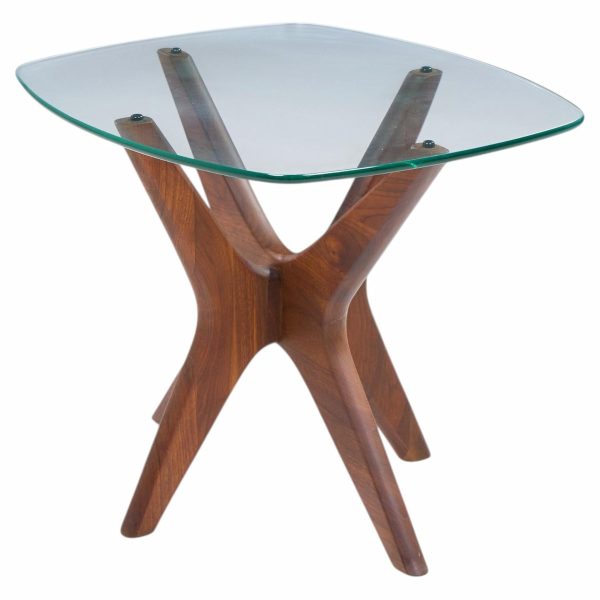 adrian pearsall for craft associate mid century walnut jacks side table