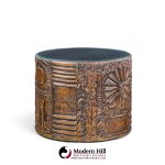 adrian pearsall for craft associates mid century 24-inch brutalist drum side end tables