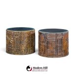 adrian pearsall for craft associates mid century 24-inch brutalist drum side end tables