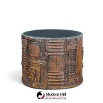 adrian pearsall for craft associates mid century 24-inch brutalist drum side end tables