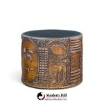 adrian pearsall for craft associates mid century 24-inch brutalist drum side end tables