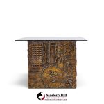 adrian pearsall for craft associates mid century brutalist glass top dining table