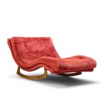 adrian pearsall for craft associates mid century rocking wave chaise lounge chair