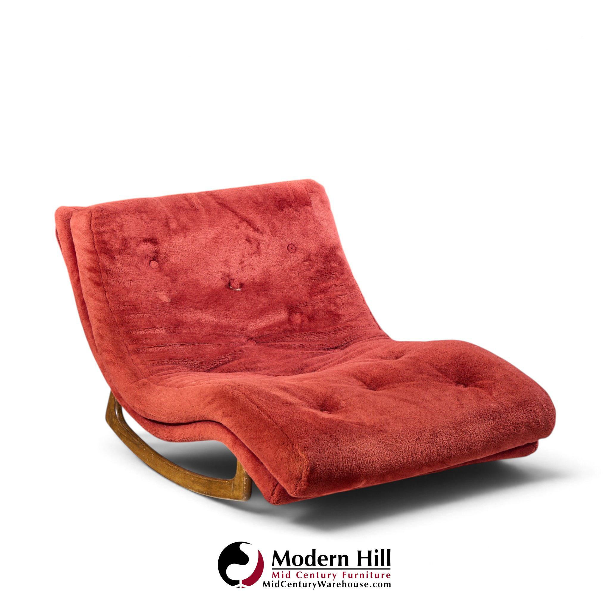 adrian pearsall for craft associates mid century rocking wave chaise lounge chair