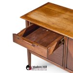 alma castilian mid century walnut credenza