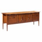 alma castilian mid century walnut credenza