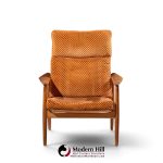 arne vodder for france & daverkosen fd 164 mid century danish teak reclining lounge chair