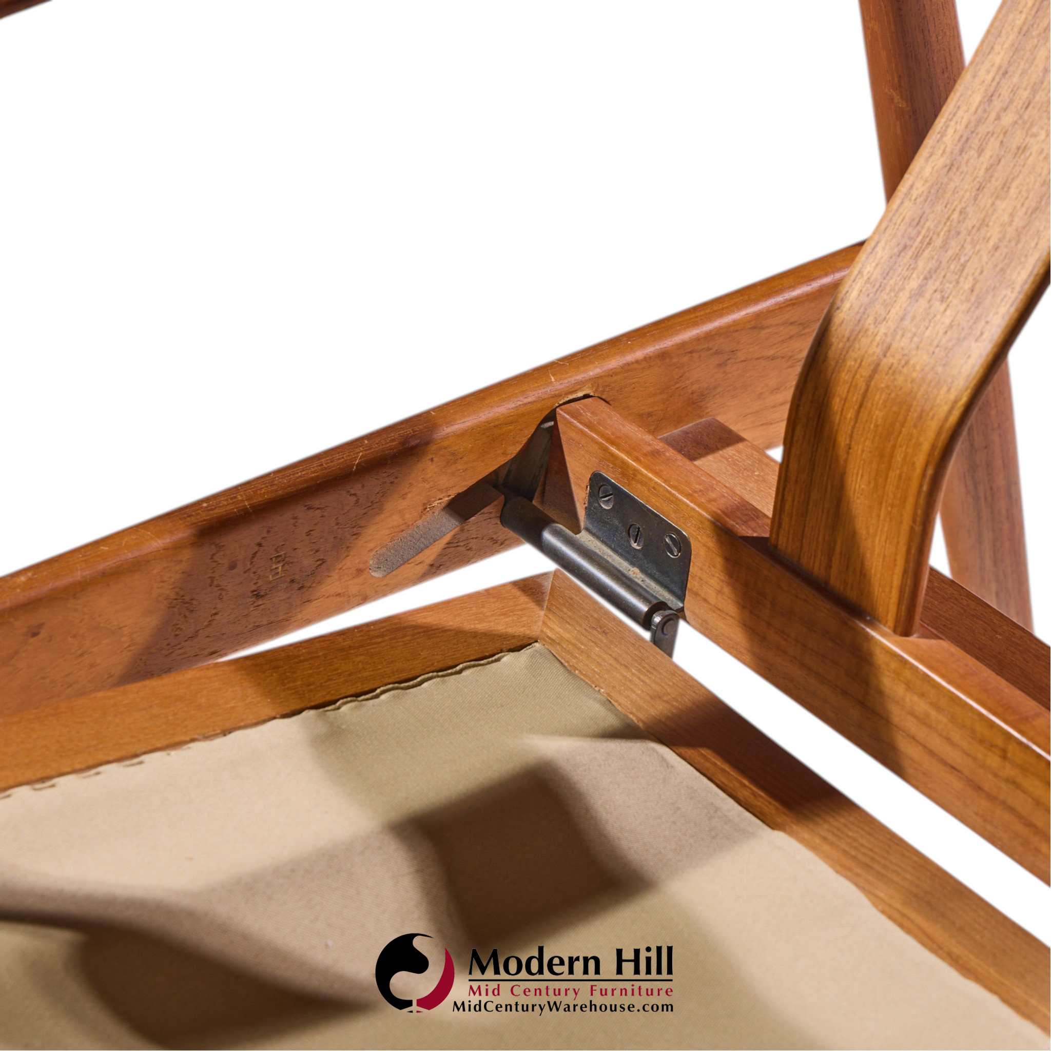 arne vodder for france & daverkosen fd 164 mid century danish teak reclining lounge chair