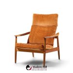 arne vodder for france & daverkosen fd 164 mid century danish teak reclining lounge chair