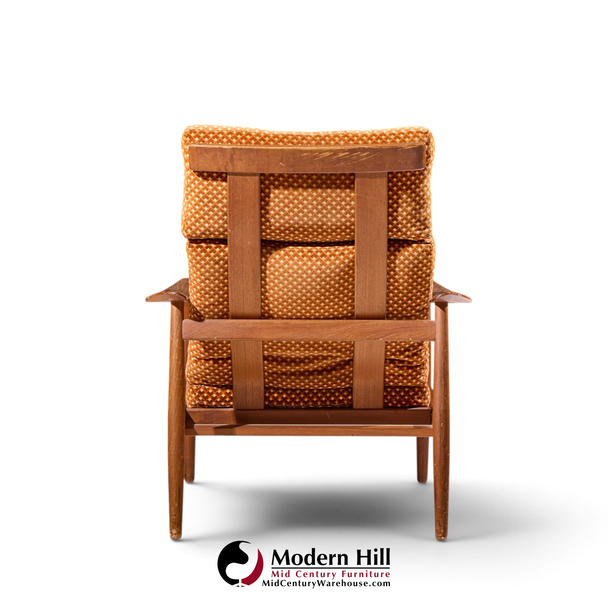 arne vodder for france & daverkosen fd 164 mid century danish teak reclining lounge chair