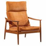 arne vodder for france & daverkosen fd164 mid century danish teak reclining lounge chair