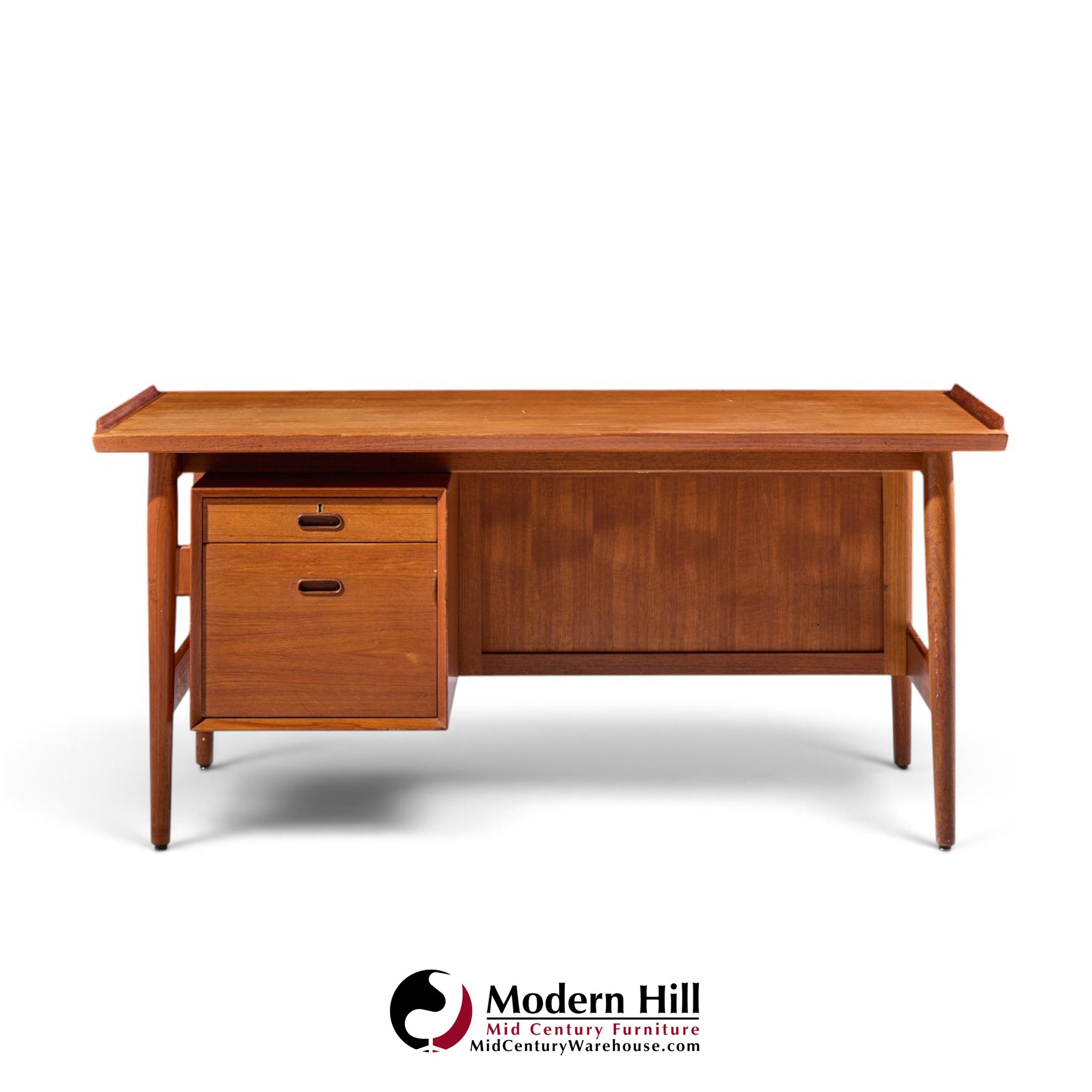 arne vodder for sibast mid century danish teak executive desk