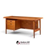 arne vodder for sibast mid century danish teak executive desk