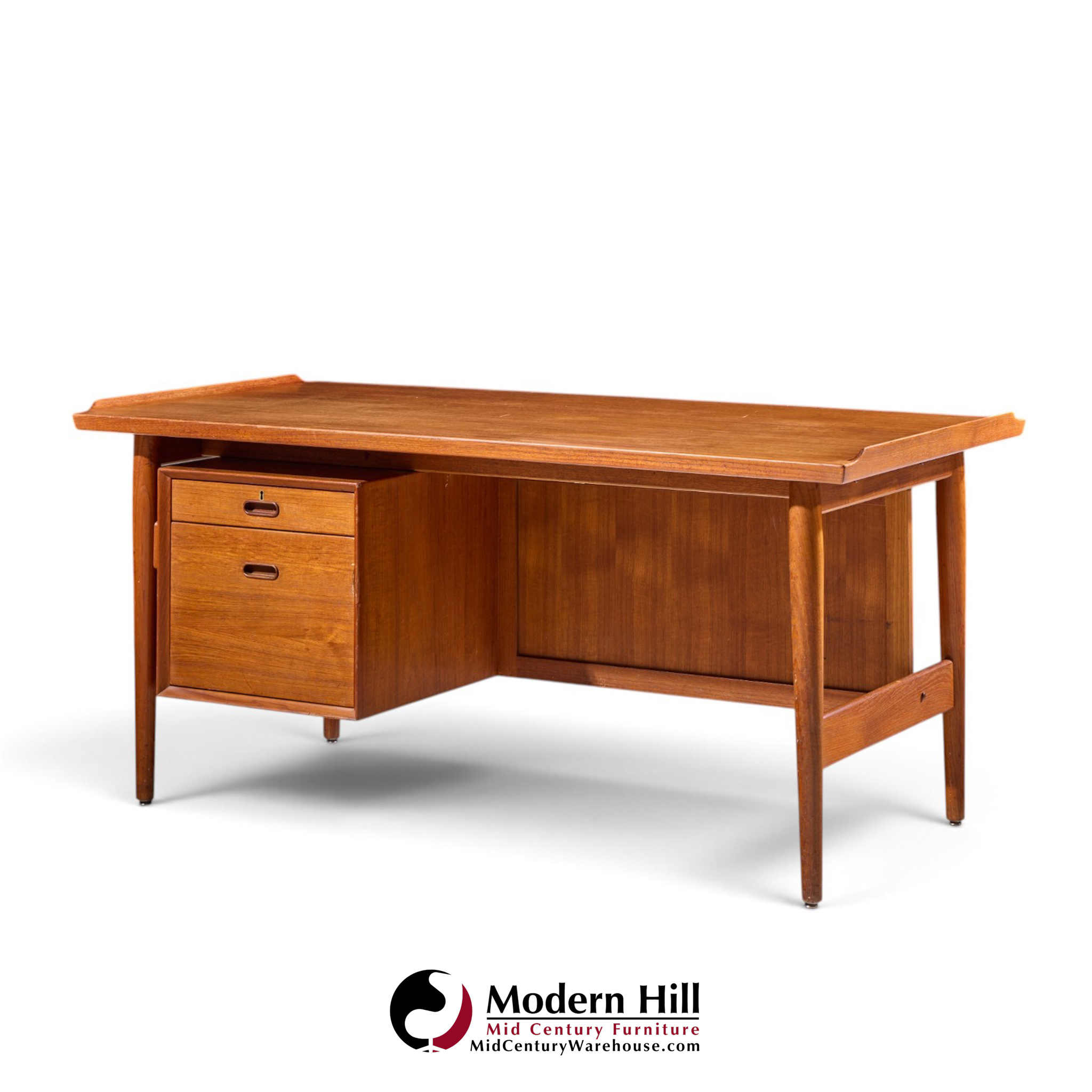 arne vodder for sibast mid century danish teak executive desk