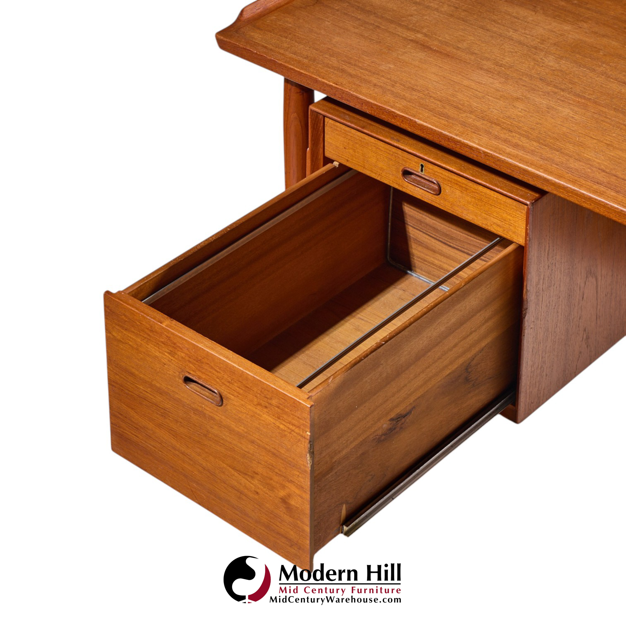 arne vodder for sibast mid century danish teak executive desk