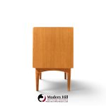 bernhard pedersen mid century danish teak tambour door credenza and hutch