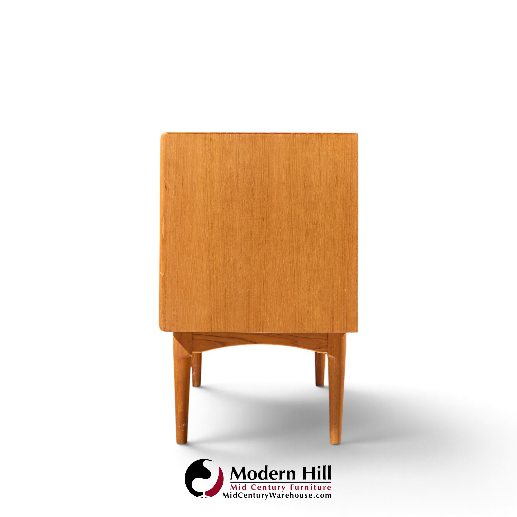 bernhard pedersen mid century danish teak tambour door credenza and hutch