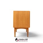 bernhard pedersen mid century danish teak tambour door credenza and hutch