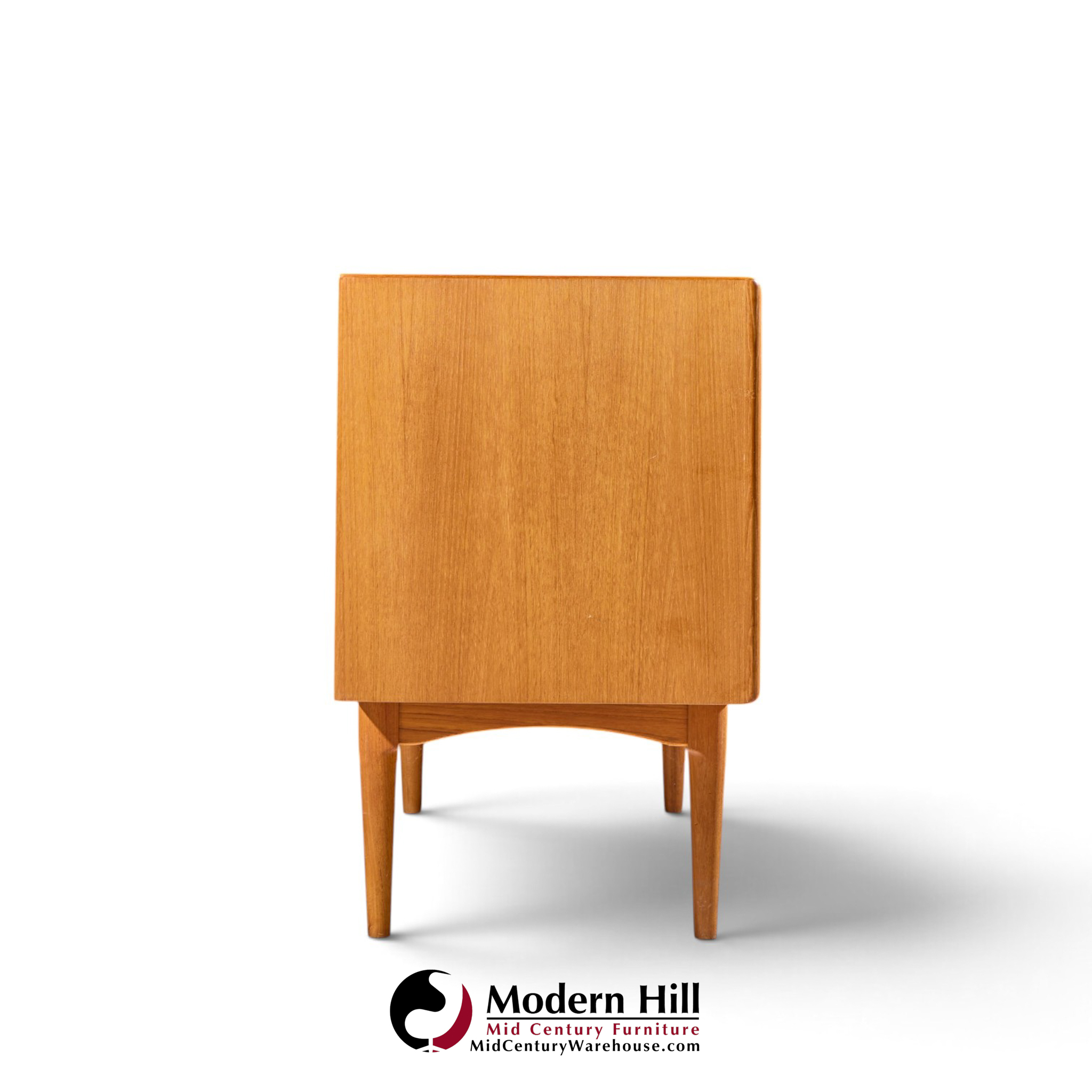 bernhard pedersen mid century danish teak tambour door credenza and hutch