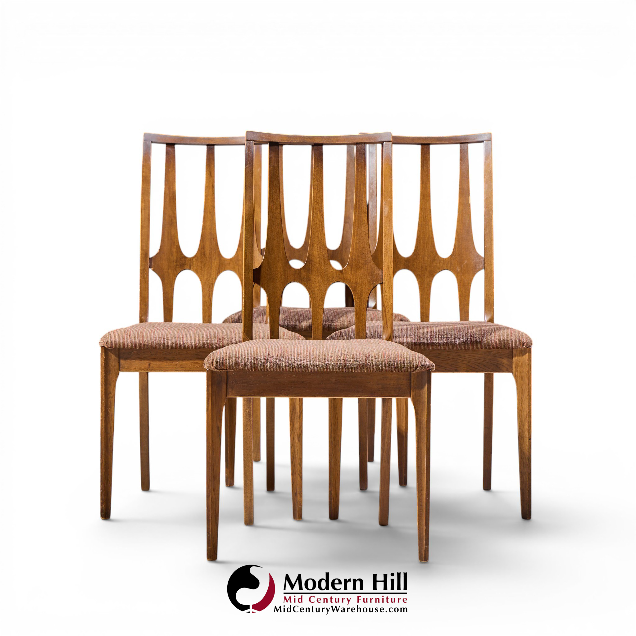 broyhill brasilia mid century dining chair sides - set of 4
